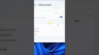 Share your Wi Fi on Windows 11