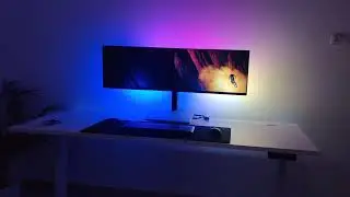 Ambient Light Dual Monitor Set-up Demo using WS2812B ESP8266 WLED 😱😱😍