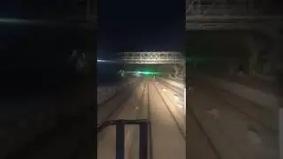 Live view from loco pilot cab of fastest train at night 