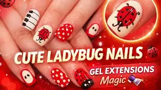 Adorable Ladybug Nail Art 🐞 | Step-by-Step Gel Extensions