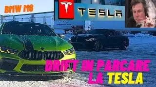 Drift cu BMW M8 in Parcare la TESLA..!!!..Ne-a Prins Elon Musk?!?!