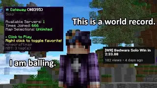 [WR] Bedwars Doubles Win Without Party in 3:06.17