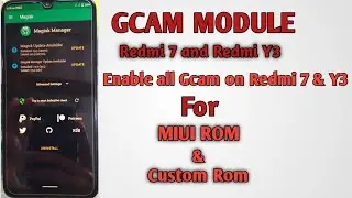 GCAM module for Redmi 7 and Redmi Y3.Enable gcam feature.All gcam works with module.Magisk root need