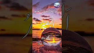 Asma Ul Husna with Meaning - الْبَصِيرُ - AL-BASEER - The All-Seeing / Pure Soul