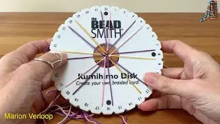 Making a Kumihimo cord with 16 yarns