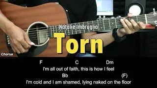 Torn - Natalie Imbruglia | EASY Guitar Tutorial - Chords / Lyrics - Guitar Lessons