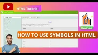 Symbols in HTML : CH-15 HTML Tutorial | QuipoIn