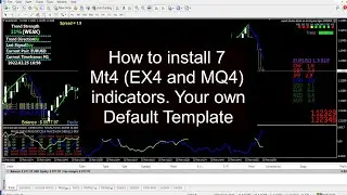 How to install 7 Metatrader EX4 or MQ4 Indicators and create A default Template