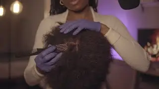ASMR | ✨Tingly✨ Scalp-Picking and Detangling on dry Afro Hair