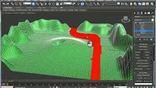 Creating a terrain in Autodesk 3ds max with Editpoly modifier - paint deformation