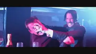 john wick's club scene but with the torture dance song playing in the club