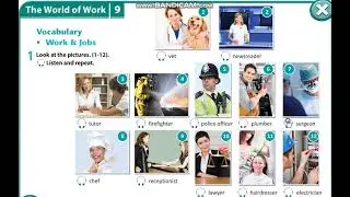 Excel 8 module 9 p99 Work and Jobs Vocabulary