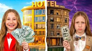 Nastya: Rich vs Poor Hotel Challenge! 💎🏚️😂 Like Nastya (Fan Club)