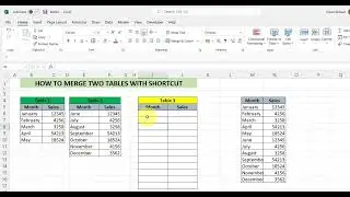 How to Merge Two Tables with shortcut || दो टेबल कैसे जोड़ें  with Shortcut