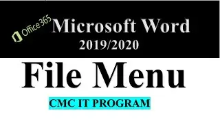 Microsoft Word 2019-File Menu In Hindi|| microsoft word tutorial for beginners||ms word in hindi