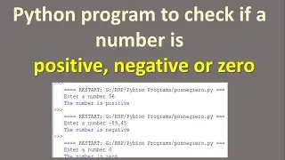 Python program to check if a number is positive,negative or zero