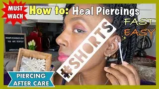 PIERCING AFTERCARE | How to: Heal Your Piercings Fast & Easy #shorts