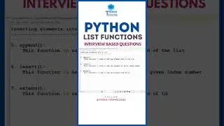 Python Full Course || Python interview Questions || Python Telugu Tutorials | Python List Functions