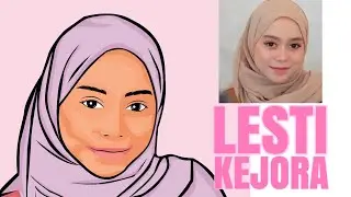 HOW TO DRAW A MINIMALIST FACE VECTOR LESTI KEJORA DIGITAL ART PHOTOSHOP