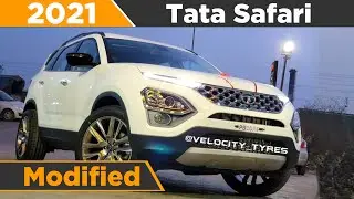 2021 Tata Safari | Modified 2021 Tata Safari Looks Badass Wearing 20-Inch Aftermarket Rims