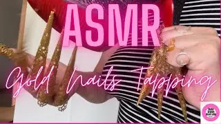 ASMR Tapping with gold nails