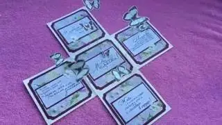 Коробочка открытка с бабочками