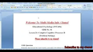 PSY 406 Correct GDB no. 1 Solution Spring 2023 || PSY 406 gdb 1 solution 2023 || psy406 gdb solution