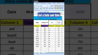 How to set Date and Time in excel|Excel Formula|Excel tips and tricks#shortvideo#excelformula