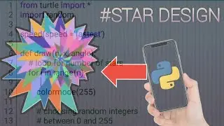Make a star design using python in mobile || #stardesign #python #pydroid3  #design