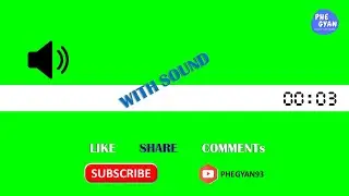 3 seconds Green Screen Timer Bar with Sound 