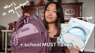 back to school MUST HAVES/essentials + what's in my backpack ❤️‍🔥