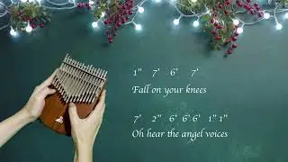 O Holy Night - Kalimba tutorial with number notes 🎄