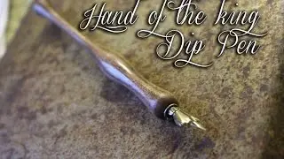 hand of the king, dip pen/ woodturning a dip pen #6