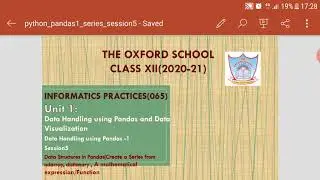 creating series in Python from ndarray,dictionary, mathematical expression