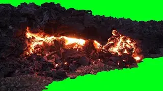 Lava & Rocks Green Screen Effect