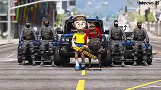 Nobita Save Girlfriend from Free Fire Criminals Mafia🔥😱 | Nobita in GTA 5 | #nobita #doraemon #gta