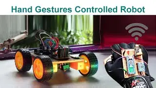 Hand Gestures Control Robot  || Code & Circuit