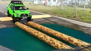 Cars vs Deep Water Speed Bump Challenge in BeamNG Drive!
