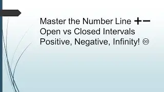 Number Line Basics for Beginners | Positive, Negative Numbers & Intervals! #maths #number