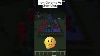 Minecraft Golems Vs Zombies #shorts #minecraft