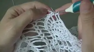 Скатерть простая  для начинающих. Часть 7.
