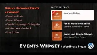 Preview Events Widget WordPress