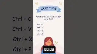 What is the shortcut key for paste item? 