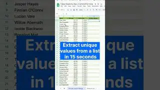 Extract unique values from a list in 15 seconds!