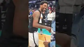 Kyrie Irving gives Dababy his 50 point jersey after the game ..👀
