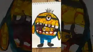 Как нарисовать миньона из мультика Гадкий Я 4 #гадкийя4 #despicableme4 #minions #миньоны