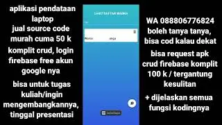 cara membuat aplikasi android CRUD firebase lengkap bahasa java