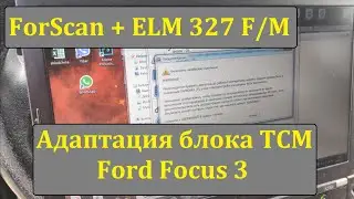 Ford Focus 3// Блок TCM// ForScan и ELM 327