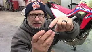 CRF300L wide foot peg install