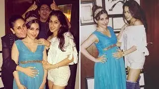 Kareena Kapoor & Sara Ali Khan CAN'T TAKE THEIR HANDS off Soha's BABY BUMP